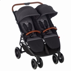 Passeggino Gemellare Jan Twinlink collezione 2021 Cold Black