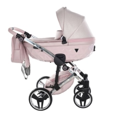 Passeggino Trio Junama Diamond Dolce Satin collezione 2022 Pink Silver