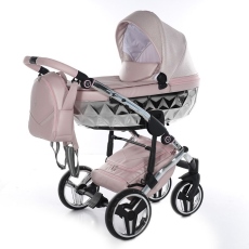 Passeggino Trio Junama Diamond Dolce Mirror collezione 2023 Pink Silver