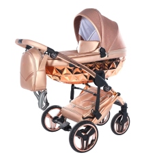 Passeggino Trio Junama Diamond Dolce Mirror collezione 2024 Oro Rosa Telaio Rosegold