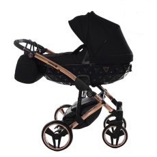 Passeggino Trio Junama Diamond Exclusive 2.0 collezione 2024 Black Oro Rosa