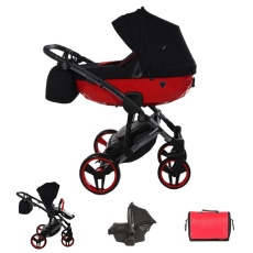 Passeggino Trio Junama Diamond S-Line collezione 2022 Red Black