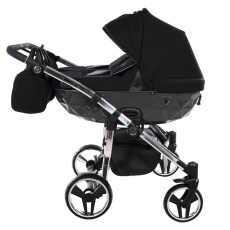Passeggino Gemellare Junama Diamond S-Line Gemellare collezione 2024 Black Telaio Cromato