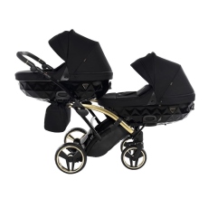 Passeggino Gemellare Junama Diamond S-Line Slim Gemellare collezione 2022 Black Oro Giallo