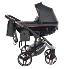 Passeggino Trio Junama Diamond Sport collezione 2022 Grey Black Arancio
