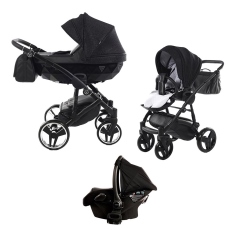 Passeggino Trio Junama Diamond Superstar collezione 2022 Nero Glitter