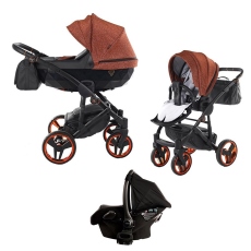 Passeggino Trio Junama Diamond Superstar collezione 2023 Arancio Glitter