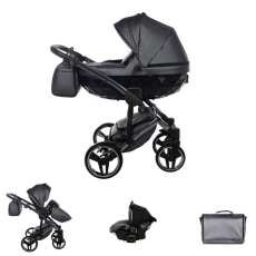 Passeggino Trio Junama Fluo collezione 2023 Grigio Titanio
