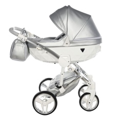 Passeggino Trio Junama Fluo Italy collezione 2023 Silver Cromato