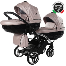 Passeggino Gemellare Junama Fluo Slim Gemellare collezione 2023 Rosa Cromato