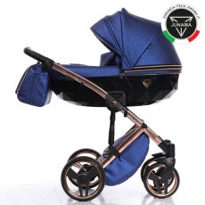 Passeggino Trio Junama Fluo Star collezione 2022 Blu Oro Rosa