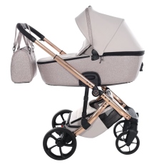 Passeggino Trio Junama Glitter collezione 2024 Pink Telaio Rosegold