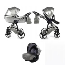 Passeggino Trio Junama Glitter collezione 2024 Silver