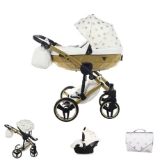 Passeggino Trio Junama Glow collezione 2022 Bianco Oro Giallo