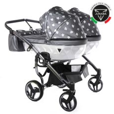 Passeggino Gemellare Junama Glow Gemellare collezione 2022 Grigio Cromato
