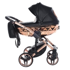 Passeggino Trio Junama Hand Craft collezione 2024 Black Rosegold