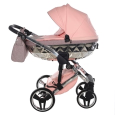 Passeggino Trio Junama Hand Craft Glitter collezione 2024 Rosa Glitter