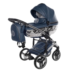 Passeggino Trio Junama Hand Craft Hero collezione 2024 Blue Navy Silver