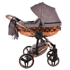 Passeggino Trio Junama Heart collezione 2024 Violet Rosegold Telaio Rosegold