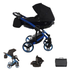 Passeggino Trio Junama Individual collezione 2022 Nero Blu