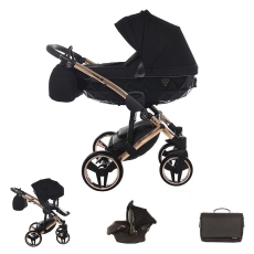 Passeggino Trio Junama Individual collezione 2022 Nero Oro Rosa