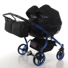 Passeggino Gemellare Junama Individual Gemellare collezione 2024 Blu Nero