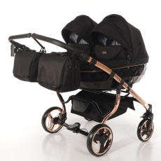 Passeggino Gemellare Junama Individual Gemellare collezione 2024 Oro Rosa Nero