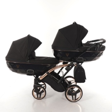 Passeggino Gemellare Junama Individual Slim Gemellare collezione 2022 Oro Rosa Nero