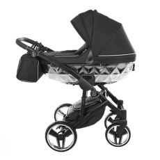 Passeggino Trio Junama Mirror collezione 2022 Grigio Nero