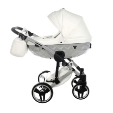 Passeggino Trio Junama Mirror Satin collezione 2022 Grigio Bianco