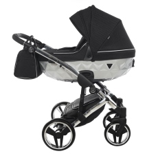 Passeggino Trio Junama Mirror collezione 2024 Nero Telaio Cromato