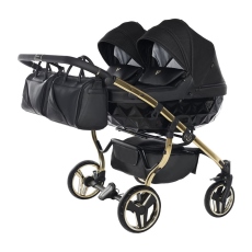 Passeggino Gemellare Junama Saphire Gemellare collezione 2022 Black Oro Giallo