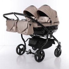 Passeggino Gemellare Junama Saphire Gemellare collezione 2022 Melange Tortora Titanio