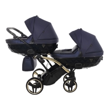 Passeggino Gemellare Junama Saphire Slim Gemellare collezione 2022 Blu Oro Giallo