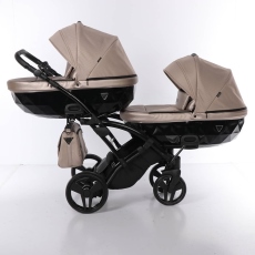 Passeggino Gemellare Junama Saphire Slim Gemellare collezione 2022 Melange Tortora Titanio