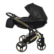 Passeggino Trio Junama Starry Night collezione 2023 Nero Oro Giallo
