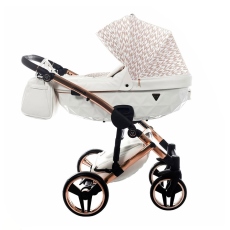 Passeggino Trio Junama Zebra collezione 2022 Bianco Oro Rosa