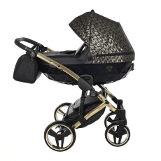 Passeggino Trio Junama Zebra collezione 2022 Nero Oro Giallo
