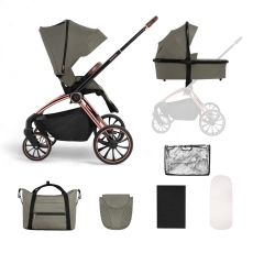 Passeggino Duo KikkaBoo Kara collezione 2024 Army Green