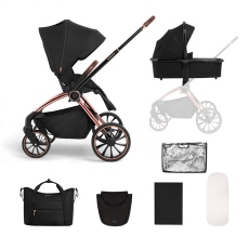 Passeggino Duo KikkaBoo Kara collezione 2024 Black
