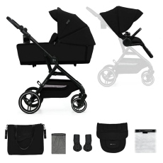 Passeggino Duo Kinderkraft Yoxi 2in1 collezione 2024 Pure Black