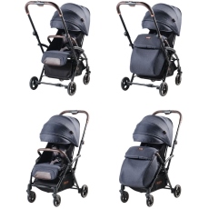 Passeggino Quattro Ruote Mibb Level Up collezione 2021 Level Blue