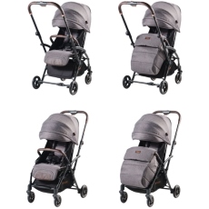 Passeggino Quattro Ruote Mibb Level Up collezione 2021 Level Grey