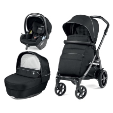 Passeggino Trio Peg Perego Book Lounge Modular collezione 2022 Black Shine