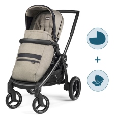 Passeggino Trio Peg Perego Team Modular collezione 2020 Luxe Ecru