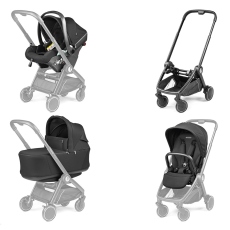 Passeggino Trio Peg Perego City Loop Modular Lounge collezione 2025 True Black