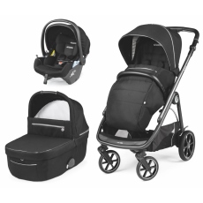 Passeggino Trio Peg Perego Veloce Lounge Modular collezione 2021 Black Shine