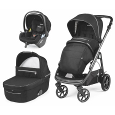 Passeggino Trio Peg Perego Veloce Lounge Modular collezione 2022 Black Shine