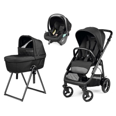 Passeggino Trio Peg Perego Veloce Modular Lounge collezione 2025 True Black