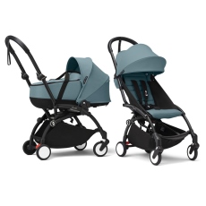 Passeggino Duo Stokke Duo YOYO3 con Bassinet collezione 2024 Verde Acqua
